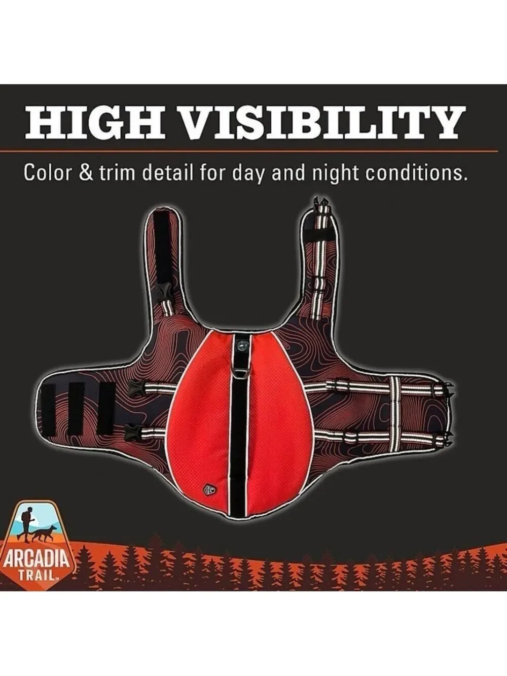 High-Visibility Orange Dog‎ Safety Vest